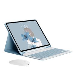 Kestävät silikonitablet-tarvikkeet, tabletin näppäimistö ja hiiren suojakuori sininen 2018-2017ipad9.7-pro-air-air2