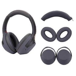 Silikonikotelo WH-1000XM3/WH-1000XM4-kuulokkeille, joissa on päänauhan suojus ja korvatyynysuojat Tummansininen