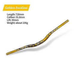 maastopyörän ohjaustanko 31,8 * 780mm 720 mm polkupyörän erittäin pitkä palkki alumiiniseoksesta nouseva kulta 720mm