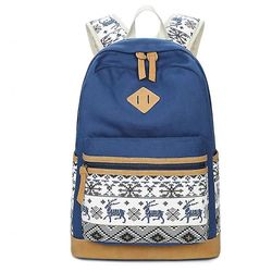 High School Studerendes Personlighed College Style Backpackblue