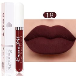 Cmaadu 18 Farve læbestift Mat Non-stick Cup Vandtæt Langtidsholdbar Lip Gloss Cmaadu18scc