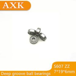 Skyndte sig rigtig gratis forsendelse 607zz 607 2z 607rs S607zz 7x19x6mm S607 Zz rustfrit stål kugleleje 10stk / parti
