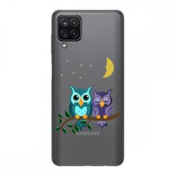 Crazy Kase Cover Til Samsung Galaxy A12 Soft Silicone 1 Mm, Owls Moonlight