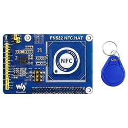 PN532 NFC HAT 13,56 MHz:n taajuudelle tukee kolmea tietoliikenneliitäntää: I2C SPI ja UA sininen
