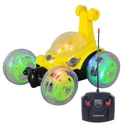 Handuo Stunt dump truck, cool lys og musik børn's store legetøjsbil gul