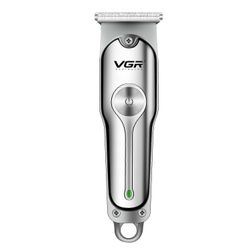 VGR V-071 5W hiiliterästerä USB sähköinen hiustenleikkuri Hopea