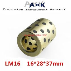 Rolamentos 4stk 16x28x37 mm Lineær grafit kobbersæt bærende bøsning olie Selvsmørende Jdb Gratis forsendelse Lm16uu Lm16