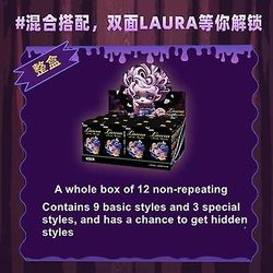 Bicaco Laura Sweet Monster Series Blind Box Kawaii Desktop Model Kawaii Pige Fødselsdagstaske Box Overraskelse Gave Caixas Supresas Et helt sæt 12PC