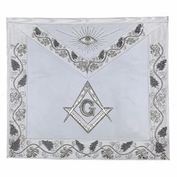 Bricks Masons Master mason grand hvid hånd embroided forklæde med firkantede kompas g