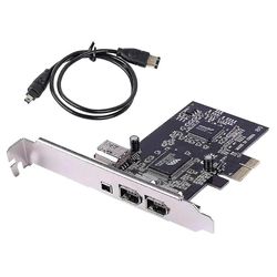 Pcie Firewire-kort for Windows 10, IEEE 1394 PCI Express-kontroller 4 Porter (3 x 6 pin og 1 x 4 pin)