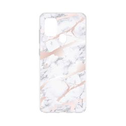 Crazy Kase Hull til Samsung Galaxy A21s Soft Pink Marble Effect