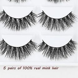 20 par Mink Naturlig Tyk Falsk Falske øjenvipper Eye Vipper Makeup Extension