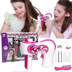 Sähköinen hiuspunos, automaattinen hiusten kiertäjä, kannettava sähköinen punoslelu lapsille ja tytöille