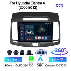 Bicaco Peerce Ai Voice Android Auto Radio För Hyundai Elantra 4 HD 2006-2012 Carplay 4G Bil Multimedia GPS, DSP 2din Autoradio X73 8-128G -CAM