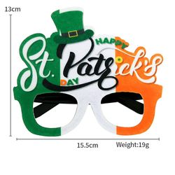 Clloio Halloween jul St. Patrick's Day briller foto rekvisitter dekoration Irish Day kostume tilbehør Party forsyninger favoriserer grøn A 1Pc