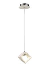 Inspired Lighting Salvio keramiske firkantede skulptur loft vedhæng 1 x 3W LED Chrome, Hvid