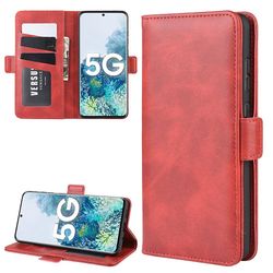 Gangxun Kompatibel med Samsung Galaxy S20 Fe 5g / 4g etui læder tegnebog magnetisk flip folio stand view cover rød