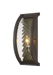 Inspired Lighting Asien Flush Wall Lampe 1 Lys E14 olieret bronze, klart glas