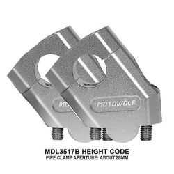 Uusi sykli 22mm 28mm Bar Hening Riser -tankokiinnike NTV650 NTV 650 Deauville 700 Varadero 125: lle 28 mm hopea