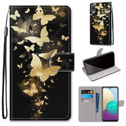 Foxdock Etui til Samsung Galaxy M02 Golden Butterfly Mobile Cover