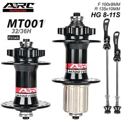 Arc Mt001 Cykel hubs Forseglet leje Mtb Mountain Bike Hub Quick Release 32 36 huller skivebremse Qr 32h leje hub 8-12 hastighed Front 100x9 32H Rød