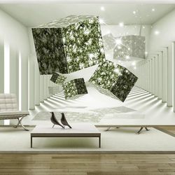 Artgeist Fotomurale - Grønne firkanter 250x175
