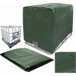 Vesisäiliön kansi, IBC-säiliön kansi 1000L säiliölle, vesisäiliön säiliön suojakansi, pölyä estävä UV-sateenesto, 120x100x116cm (vihreä) cisea