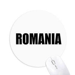 Rumænien Land Navn Sort Runde Skridsikker Gummi Mousepad Game Office Musemåtte