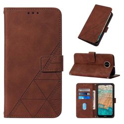 Gangxun Kompatibel med Nokia C20 etui læder folio cover tegnebog magnetisk premium tui coque brun