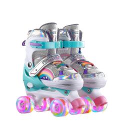 Lasten luistelukengät Kaksirivinen rullaluistelu Kengät Lasten koko setti Kaksirivinen rullaluistelu Kengät Kerjää Vaaleanpunainen 33 to 37
