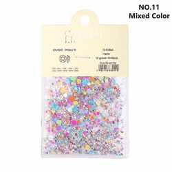 1440pcs/pack Gold Flatback Ab Crystal Nail Rhinestones Mix Størrelse Negler Art Decoration Glass Stones Shiny Gem Manikyr Tilbehør B-11 Leilighet