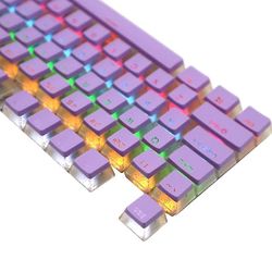 Pbt Key Caps Bicolor Halv gennemsigtig budding Design Glitter Pulver Quick Response Tilbehør Udskiftning Ergonomiske mekaniske tastaturhætter til 6...