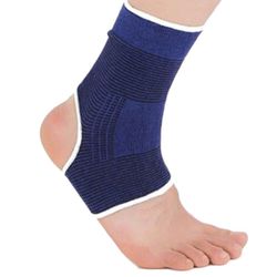Liltop Elastisk Ankelstøtte Fod Wrap Sports Skade Brace Arch Sock Blå
