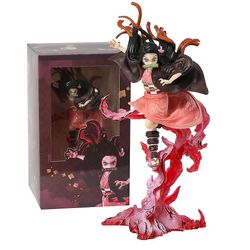 Visgaler Demon Slayer Battle Nezuko Kamado Blood Demon Art Collection Figur Figur Legetøjsdukke 24 cm boks