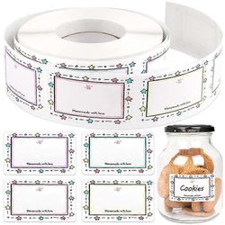 500 kpl 5x3 cm ruokaetikettejä, itseliimautuvia hillopurkkietikettejä, säilytysastioiden etikettejä A