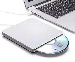 Suren Apple Macbook Pro Air Mac Pc Bærbar Usb ekstern plads i cd/dvd-drevbrænder sølv