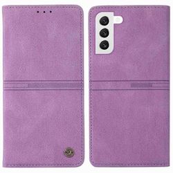 För Samsung S22 Plus 5G Dream Series Magnetic Leather Case Purple Lila Style C Samsung Galaxy S22+ 5G