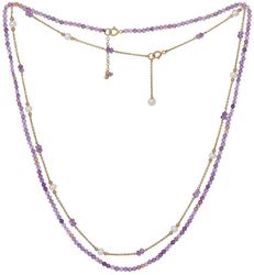 Pearls of the Orient Perler af Orienten Clara Amethyst Fine Double Chain Halskæde - Lilla