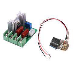 Ac 220v 2000W høj effekt scr spænding regulator dæmpning lysdæmpere motorhastighed controller guvernør modul m / potentiometer