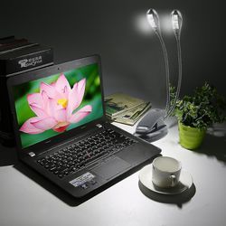 2 to fleksible arme 4 led clip-on lyslampe til klavermusik stand bog