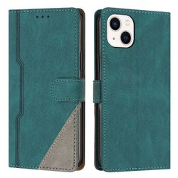 Foxdock Kompatibel med Iphone 14 Plus Wallet Case Pu läderkortfodral med praktisk stativfunktion Grön