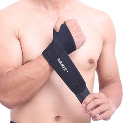 Elastisk bandage håndled støtte tommelfinger hånd tandbøjle finger skinne tennis vægtløftning anti-forstuvning håndled beskyttelse Sort
