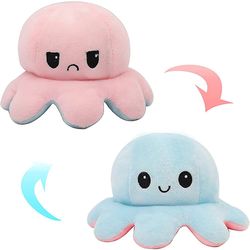 Xqday Octupus Humør Nuttede Legetøj, Vendbar Octopus Soft Toys Mood Octopus Nuttede Legetøj