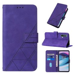 Gangxun Kompatibel med Oneplus Nord Ce 5g etui læder folio cover tegnebog magnetisk premium Tui Coque lilla