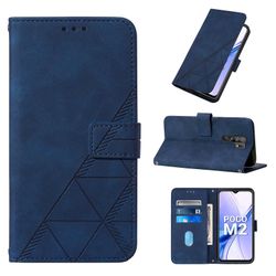 Gangxun Kompatibel med Xiaomi Redmi 9/ 9 Prime Case Læder Folio Cover Wallet Magnetic Premium Etui Coque blå