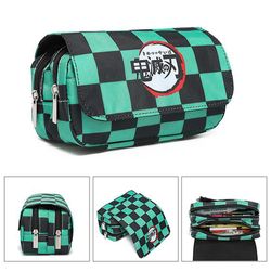 Ochime Demon Slayer Lynlås Penalhus Pencil Bags Stor kapacitet Student School Stationery Opbevaringspose Type1