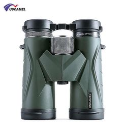 Sotilaallinen HD 8x42 10x42 kiikarit metsästys BAK7 vedenpitävä kaukoputki zoom-optiikka yönäkö retkeily ulkoilu Musta (8x)