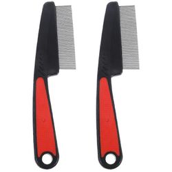 2kpl ruostumattomasta teräksestä valmistetut kammat hienot hammaskammat hilse kampa kannettava hiuskampa Kuten 18.00X4.50X1.10CM