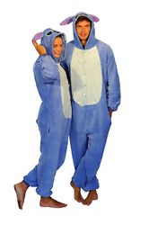 Stitch Blue Pink Unisex Onesiee Kigurumi Fancy Dress Costume Hoodies Pajamas_f Ompele sininen M(160CM-170CM)