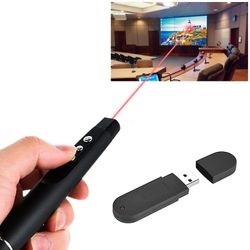 JVY 2,4 GHz trådløs laser PowerPoint-side drejning pen Multimedia Trådløs præsentationsprojektion pen med USB-modtager, fjernbetjening afstand: 30m